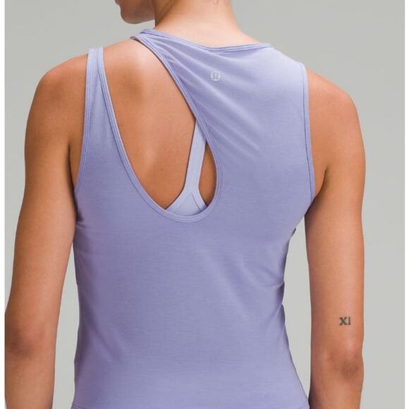 *NWT, Lululemon, Women, Shoulder Cut-Out Yoga Tank, Sz 8, Purple - Picture 2 of 6